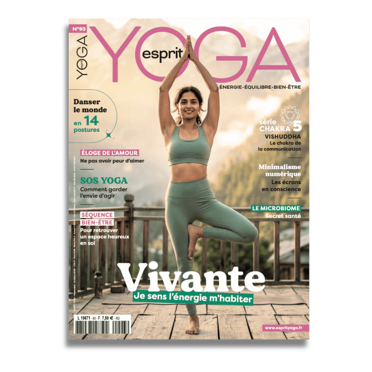 Couverture du magazine Esprit Yoga numéro 93 consacré à la vitalité et à l’énergie